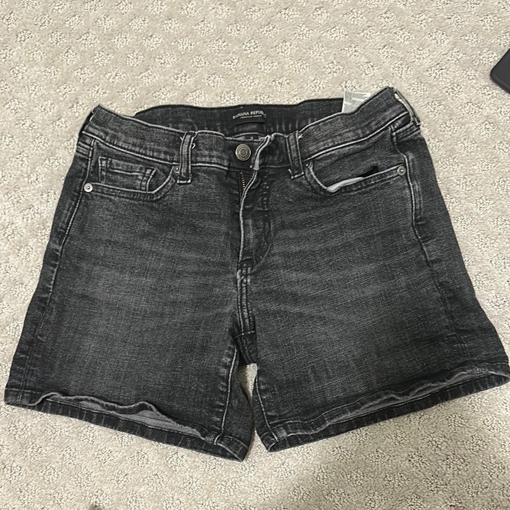 Banana Republic Black Denim Shorts size 2
